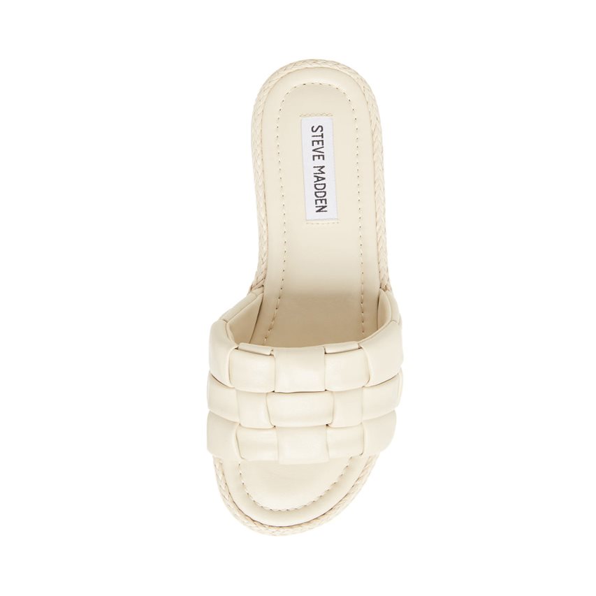 Sandalias de Diapositivas Steve Madden Brina Mujer Creme | ES AX892S